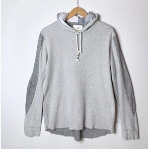 Sol Angeles Hoodie Mens L Gray Waffle Thermal Tree Festival Beach‎ Casual READ